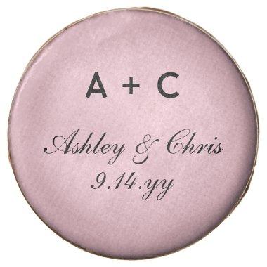 Blush Modern Black Personalized Wedding Reception Chocolate Covered Oreo