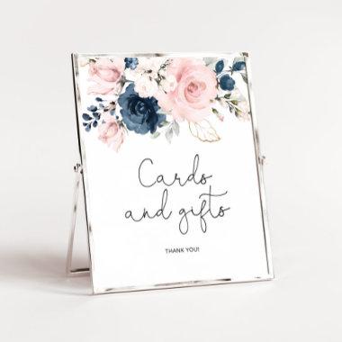 Blush navy floral Invitations and gifts Poster