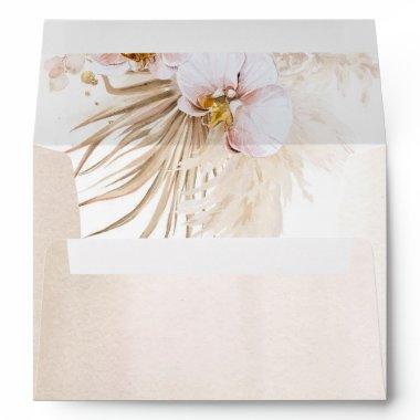 Blush Orchid Pampas Grass Elegant Envelope