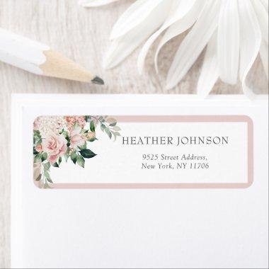 Blush Peony Floral  Label