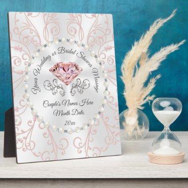 Blush Personal shower Gift Ideas for the Bride Plaque