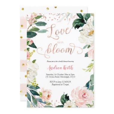 Blush pink and Rose Gold Bridal Shower Invitations