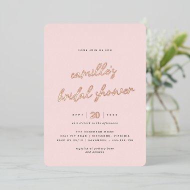 Blush Pink and Rose Gold | Simple  Foil