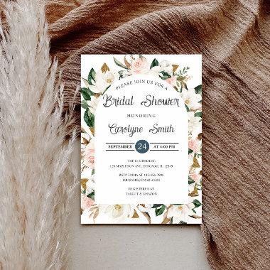 Blush Pink and White Magnolia Arch