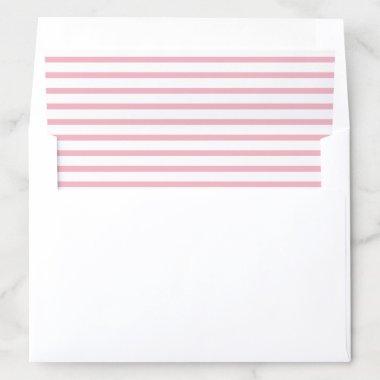 Blush Pink and White Striped Envelope Liner