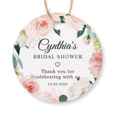 Blush Pink Botanical  Thank you Favor Favor Tags