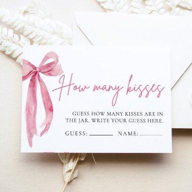 Blush Pink Bow Guess How Many Kisses Game Enclosure