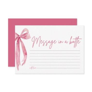 Blush Pink Bow Message In A Bottle Game