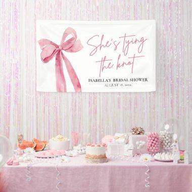 Blush Pink Bow She's Tying the Knot  Banner