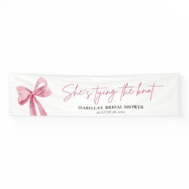 Blush Pink Bow She's Tying the Knot  Banner