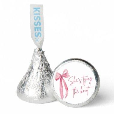 Blush Pink Bow She's Tying the Knot  Hershey®'s Kisses®