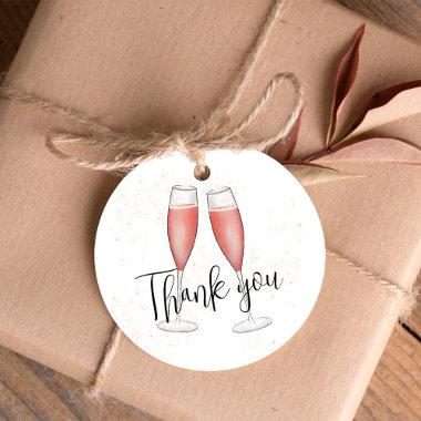 Blush Pink Bridal Shower Brunch and Bubbly Favor Tags