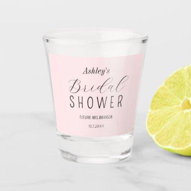 Blush Pink Bridal Shower Brunch Shot glass