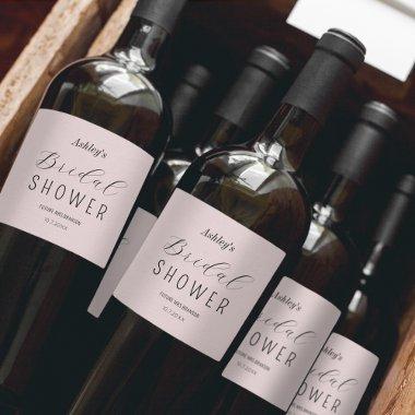 Blush Pink  Brunch Wine Label