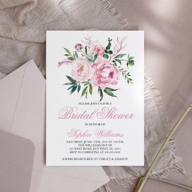 Blush Pink Bridal Shower Invitations