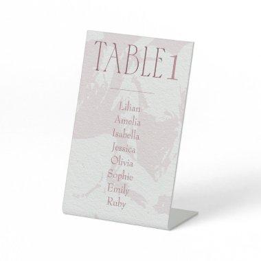 Blush Pink  Table Number Pedestal Sign