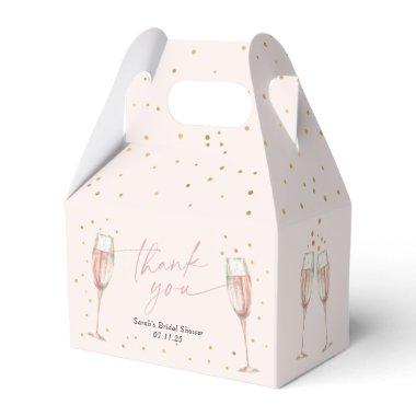 Blush pink Brunch and bubbly chic bridal shower Favor Box