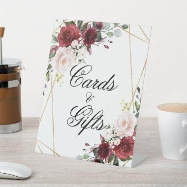 Blush Pink & Burgundy Shower  & Gifts Sign