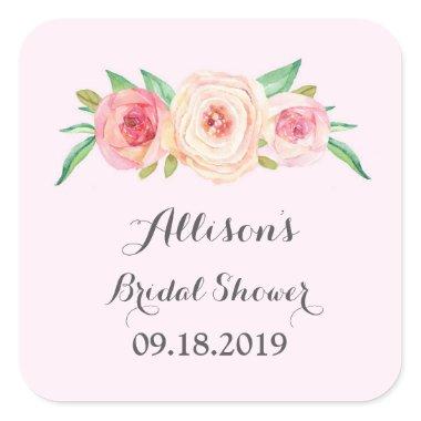 Blush Pink Chalkboard Bridal Shower Favor Tag