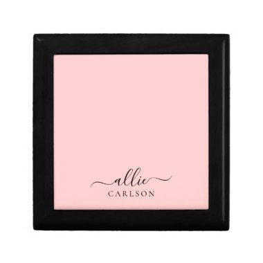 Blush Pink Dusty Pink Modern Minimalist Name Gift Box