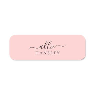 Blush Pink Dusty Pink Modern Minimalist Name Name Tag