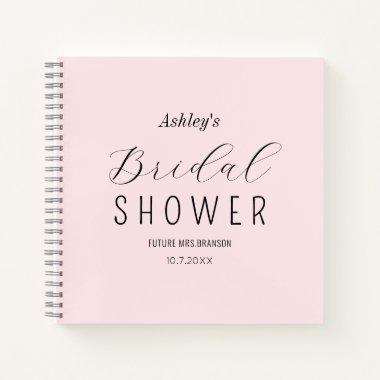 Blush Pink Elegant Bridal Shower Guest Book