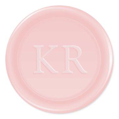 Blush Pink Elegant Monogram Wax Seal