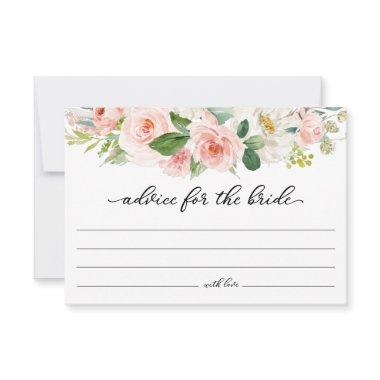 Blush pink floral advice for the bride Invitations