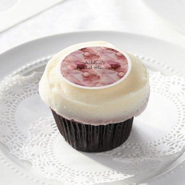 Blush Pink Floral  Edible Frosting Rounds