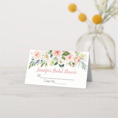 Blush Pink Floral Bridal Shower Place Invitations