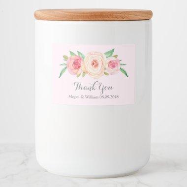 Blush Pink Floral Custom Wedding Label