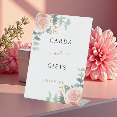 Blush pink floral eucalyptus  gifts sign