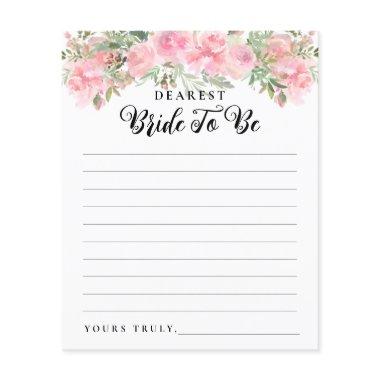 Blush Pink Floral Letter Bride To Be Bridal Shower