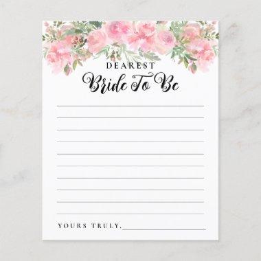 Blush Pink Floral Letter Bride To Be Bridal Shower