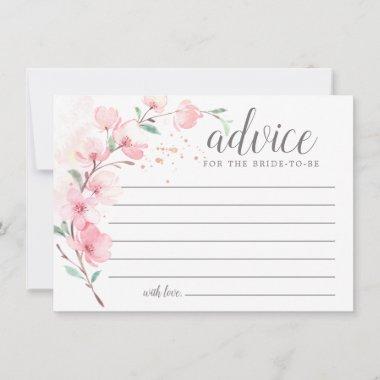 Blush Pink  Floral Words of Advice Card