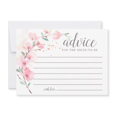 Blush Pink  Floral Words of Advice Card