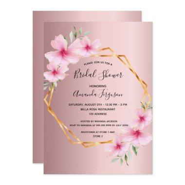 Blush pink florals geometric