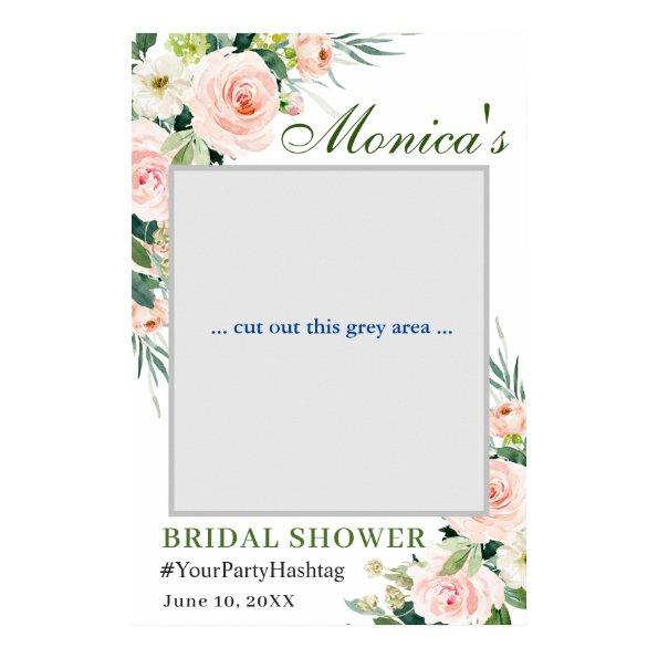 Blush Pink Flowers  Photo Prop Poster