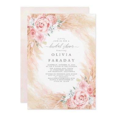 Blush Pink Flowers Pampas Grass