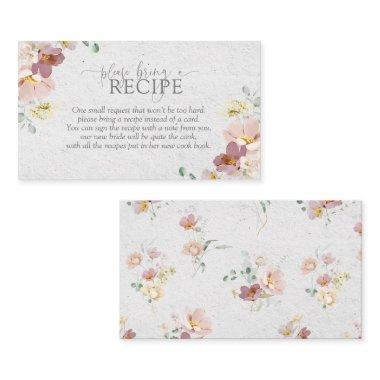 Blush Pink Garden Flowers Please Bring A Recipe Enclosure Invitations