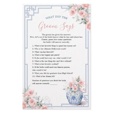 Blush Pink Ginger Jar Chinoiserie What Groom Says