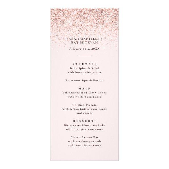 Blush Pink Glitter Confetti Tall Menu
