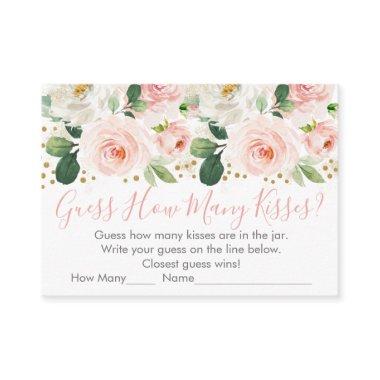 Blush Pink Gold Floral Guess How Many Shower Game Enclosure