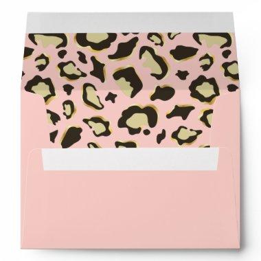 Blush Pink & Leopard Spots Liner Envelope