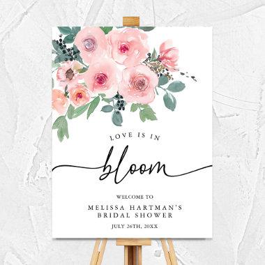 Blush Pink Love Is In Bloom Bridal Shower Welcome Foam Board