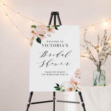 Blush Pink Magnolias Floral  Welcome Foam Board