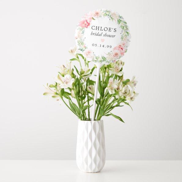 Blush Pink Peony Floral  Balloon