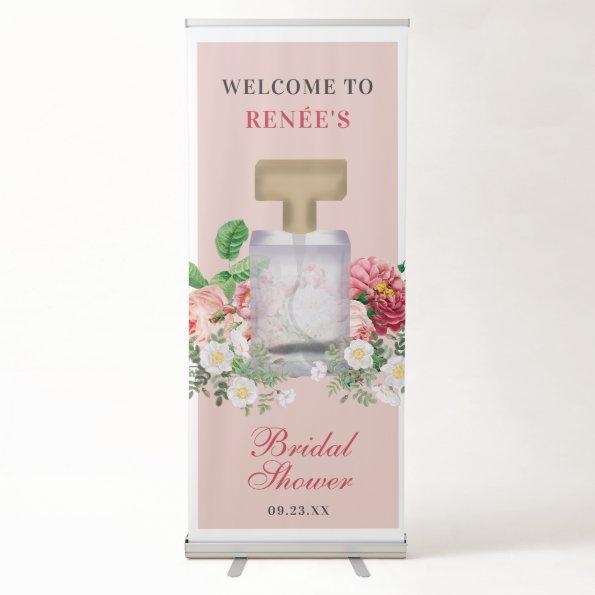 Blush Pink Perfume Bottle Floral  Retractable Banner