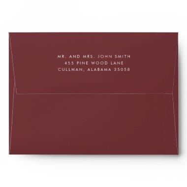 Blush Pink Return Address on Back Flap Envelope