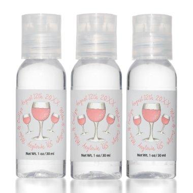 Blush Pink Rose All Day Rosé Wine  Hand Sanitizer